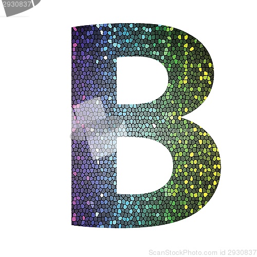 Image of letter B of different colors