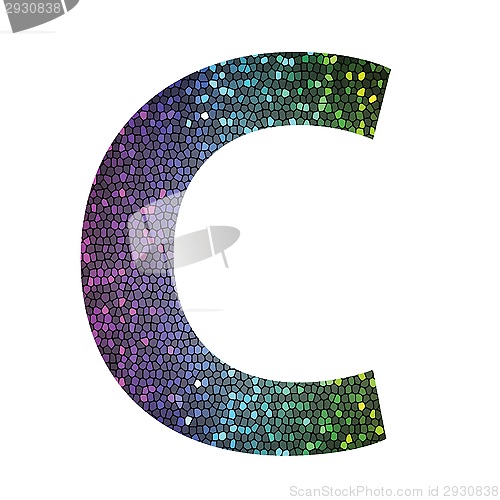 Image of letter C of different colors