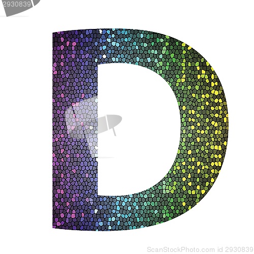 Image of letter D of different colors