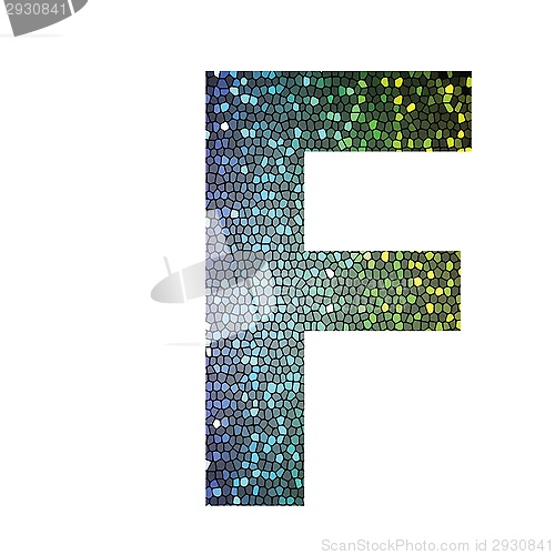 Image of letter F of different colors