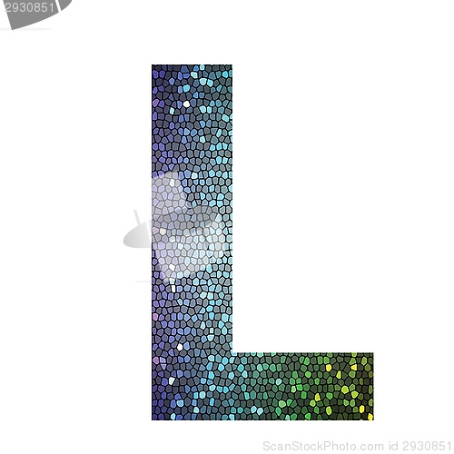 Image of letter L of different colors