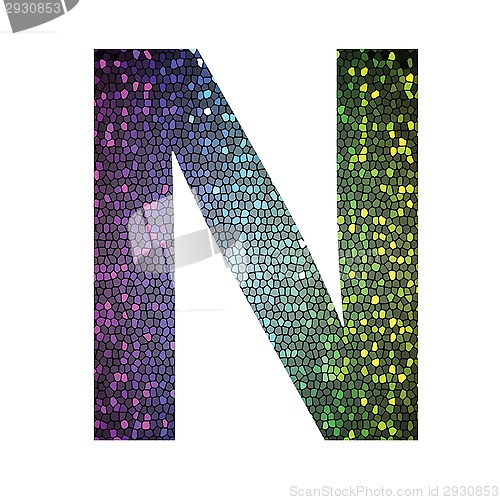 Image of letter N of different colors