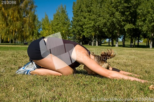 Image of Woman Stretching