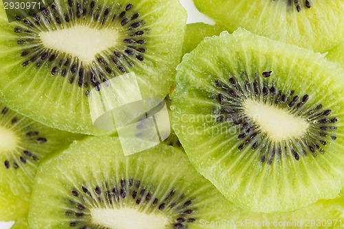 Image of Kiwi slices for background