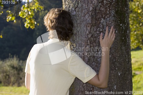 Image of Woman and tree