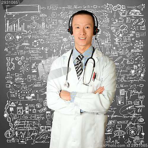 Image of doctor with headphones
