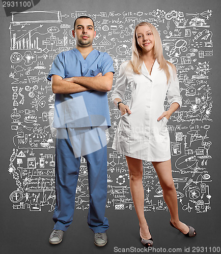 Image of young doctor man with stethoscope