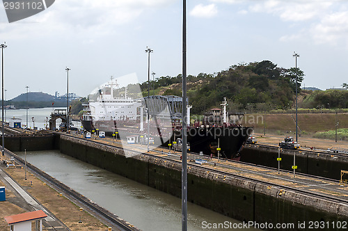 Image of Ship at the Panama Canal.