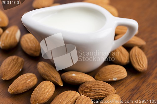 Image of Almond milk with almonds