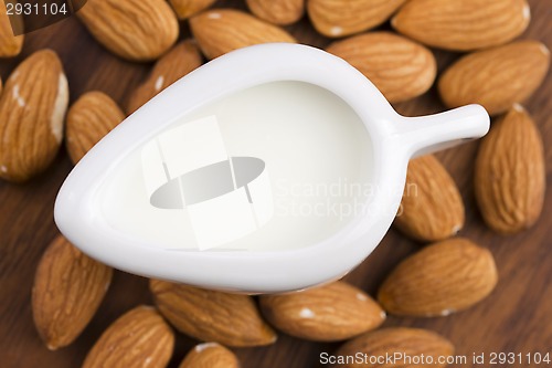 Image of Almond milk with almonds