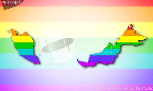 Image of Rainbow flag pattern - Malaysia