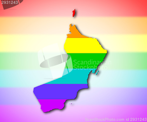 Image of Rainbow flag pattern - Oman