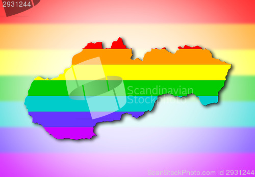 Image of Rainbow flag pattern - Slovakia