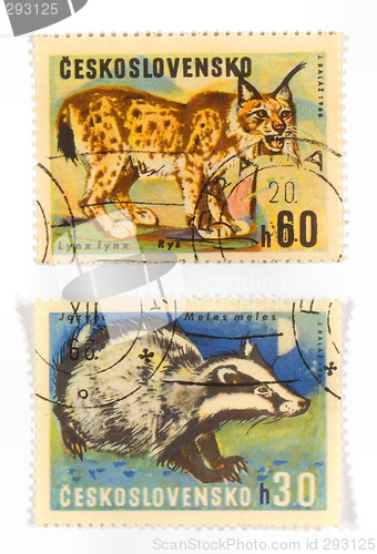 Image of Vintage collectible postage stamps