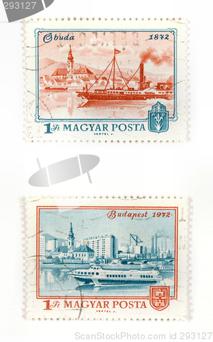 Image of Hungarian postage stamps