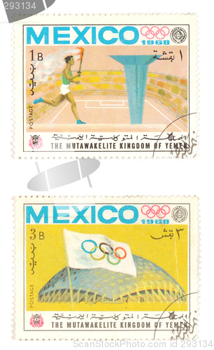 Image of Olympic Games on stamps