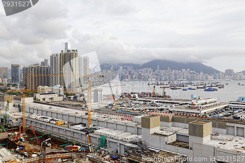 Image of Construction site Aerial Shot