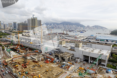 Image of Construction site Aerial Shot