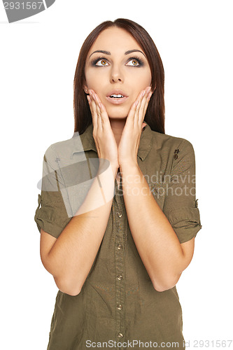 Image of Surprised young woman