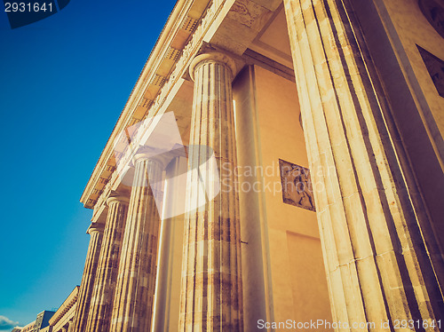 Image of Retro look Brandenburger Tor Berlin