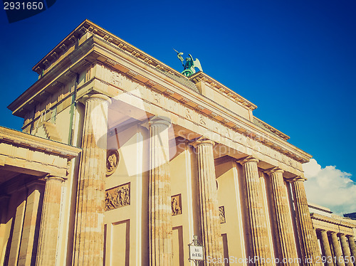 Image of Retro look Brandenburger Tor Berlin