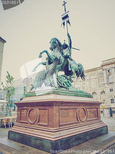 Image of Retro look St George monument Berlin