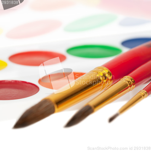 Image of Paints and brushes - tools for children's creativity
