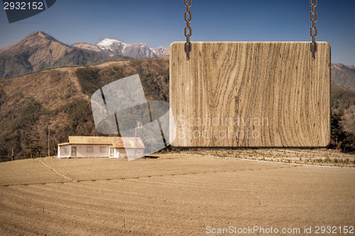 Image of Blank wooden sign