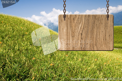 Image of Blank wooden sign