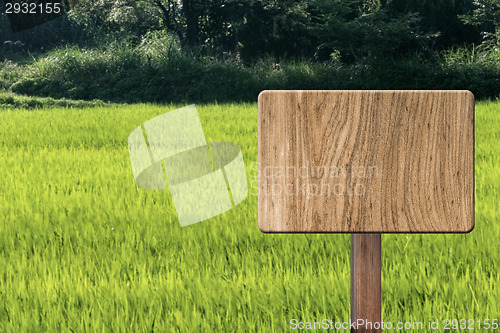 Image of Blank wooden sign