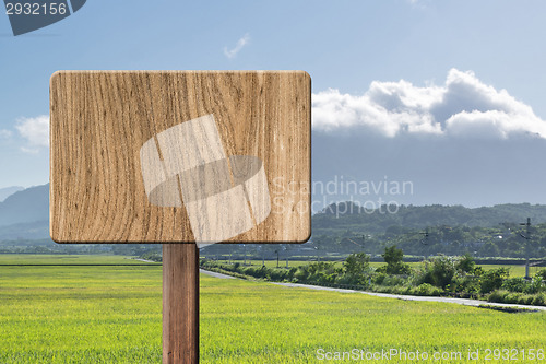 Image of Blank wooden sign