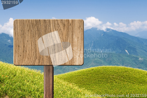 Image of Blank wooden sign