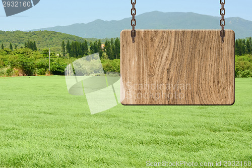 Image of Blank wooden sign