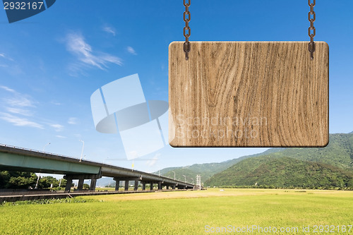 Image of Blank wooden sign