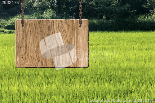 Image of Blank wooden sign