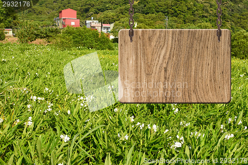 Image of Blank wooden sign