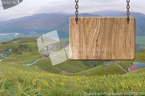 Image of Blank wooden sign