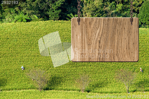 Image of Blank wooden sign