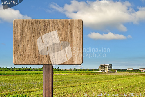 Image of Blank wooden sign