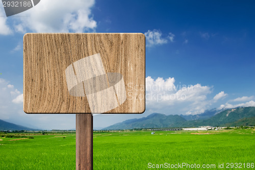 Image of Blank wooden sign