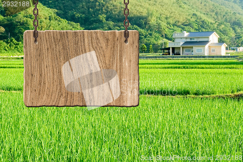 Image of Blank wooden sign