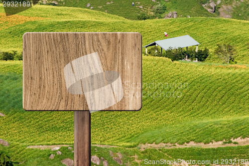 Image of Blank wooden sign