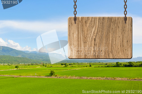 Image of Blank wooden sign