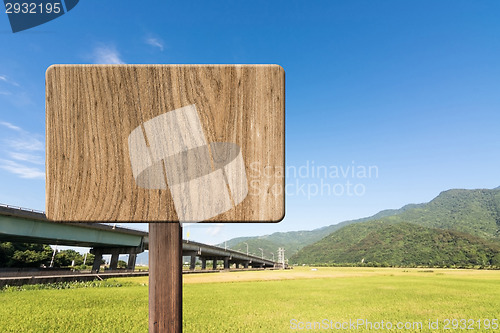 Image of Blank wooden sign