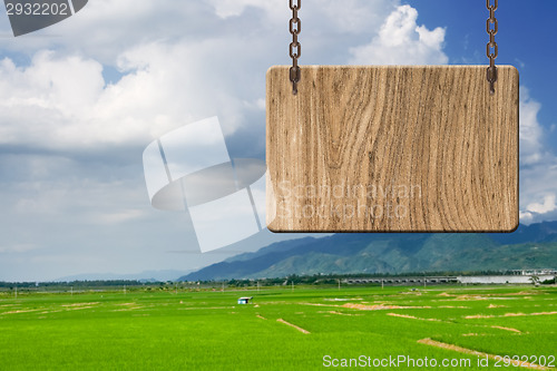 Image of Blank wooden sign