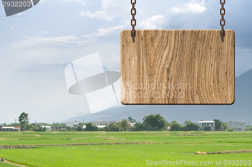 Image of Blank wooden sign