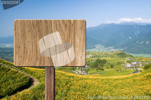 Image of Blank wooden sign