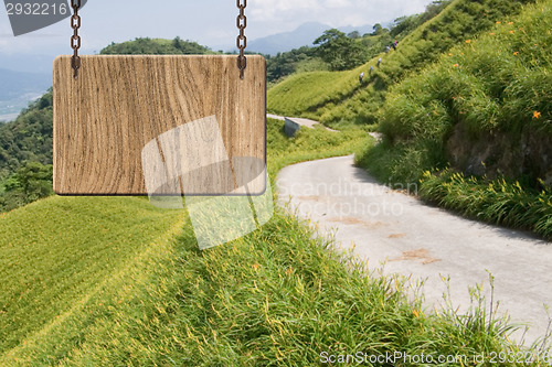 Image of Blank wooden sign