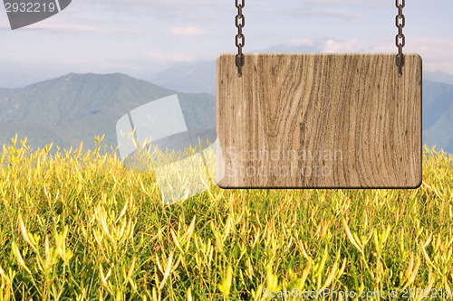 Image of Blank wooden sign