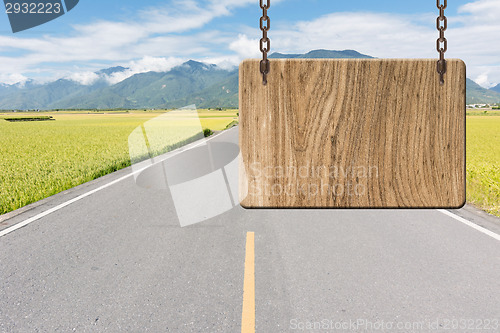 Image of Blank wooden sign
